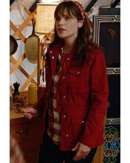 New Girl S06 Zooey Deschanel Red Jacket