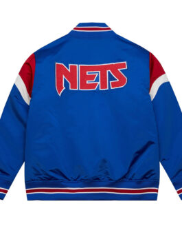New Jersey Nets Heavyweight Royal Satin Jacket