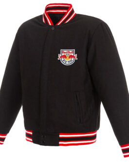 New York Red Bulls Black Varsity Wool Jacket