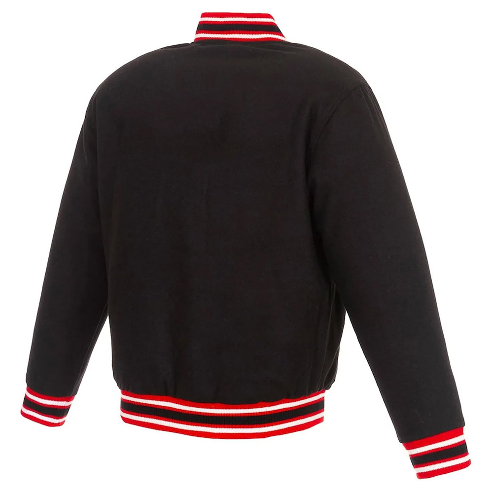New York Red Bulls Black Varsity Wool Jacket - Image 2