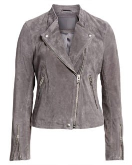 Supergirl S06 Nicole Maines Gray Suede Jacket