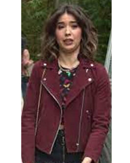 Maggie Nichole Sakura Red Suede Jacket