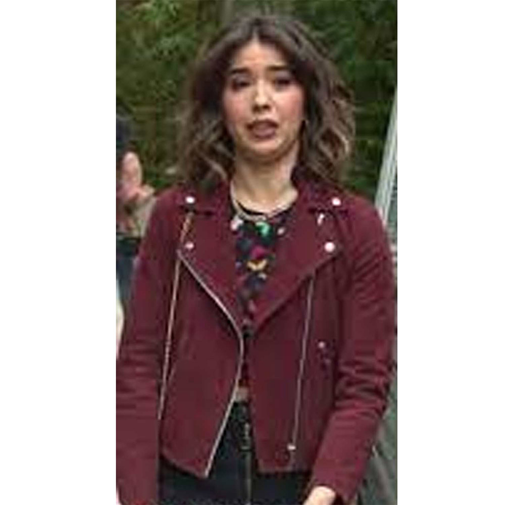 Maggie Nichole Sakura Red Suede Jacket - Image 2