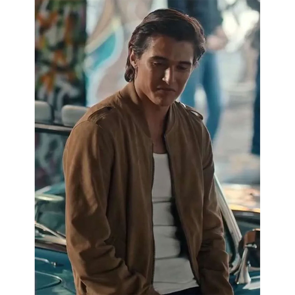 Geek Girl Liam Woodrum Bomber Suede Jacket - Image 4