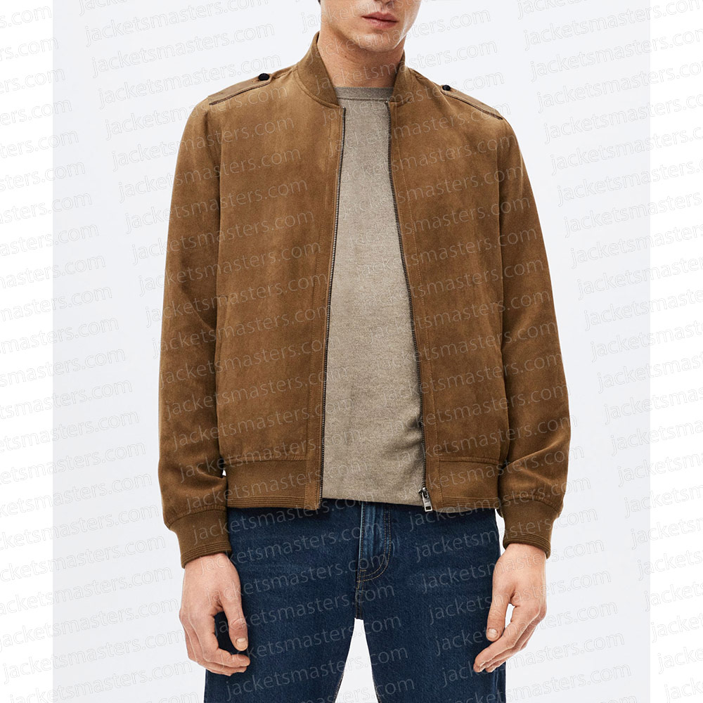 Geek Girl Liam Woodrum Bomber Suede Jacket