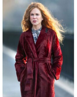 The Undoing Nicole Kidman Belted Maroon Coat