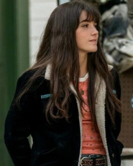 Rocío Hernández Night Sky Shearling Denim Black Jacket