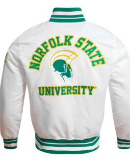 Norfolk State University Classic Rib Satin Jacket