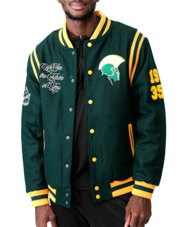 Norfolk State Spartans Varsity Green Wool Jacket