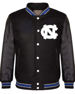 Letterman North Carolina Tar Heels Black Jacket