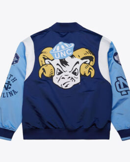 North Carolina Tar Heels Team Origins Blue Satin Jacket