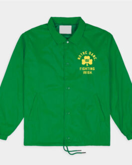 Notre Dame Fighting Irish Shamrock Retro Coaches Jacket
