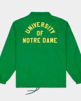 Notre Dame Fighting Irish Shamrock Retro Coaches Jacket