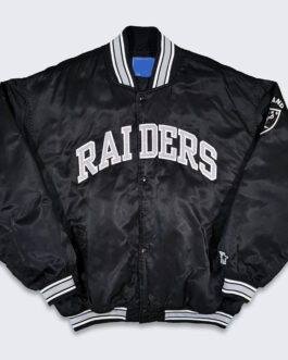90’s Oakland Raiders Black Bomber Jacket