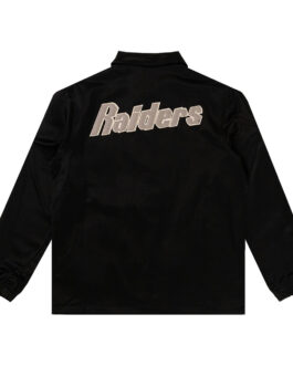 Oakland Raiders Black Satin Windbreaker