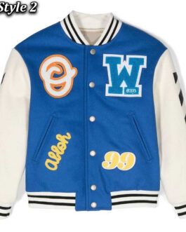 Off-White Patch-Detail Abloh Varsity Jacket