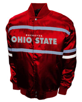 Ohio State Buckeyes 2nd Era Scarlet Satin Jacket