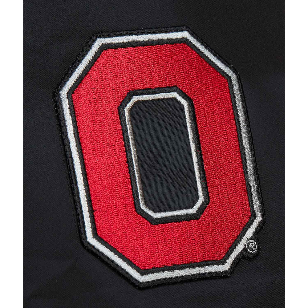 Ohio State Current Logo Bomber Lightweight Black Satin Jacket - Image 4