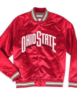 Ohio State Red Lightweight Satin Jacket