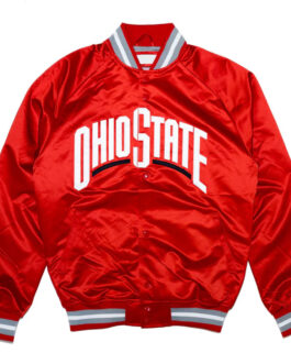 Ohio State Lightweight Red Satin Jacket