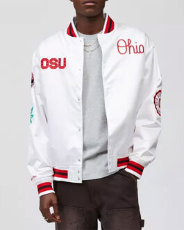 Ohio State University White Satin Jacket