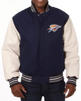Oklahoma City Thunder Blue and White Jacket