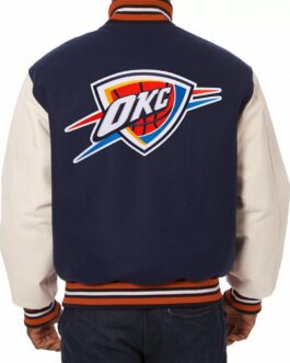 Oklahoma City Thunder Blue and White Jacket