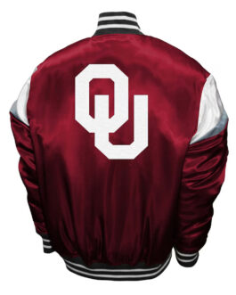 Oklahoma Sooners Power Crimson Satin Jacket
