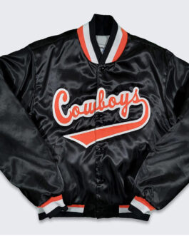 90’s Oklahoma State Cowboys Black Bomber Jacket