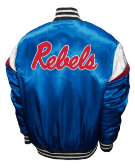 Ole Miss Rebels Power Powder Blue Satin Jacket