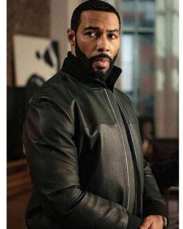 Omari Hardwick Ghost Power Black Leather Jacket