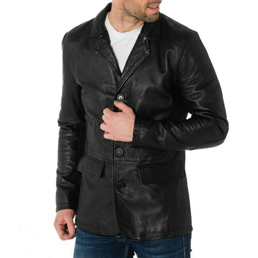 Once Upon a Time S05 Josh Dallas Leather Blazer - Image 4