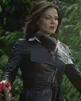 Once Upon a Time S03 Lana Parrilla Black Leather Jacket