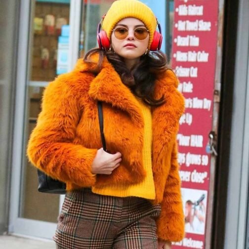 Selena Gomez Only Murders in the Building Orange Jacket - Image 11