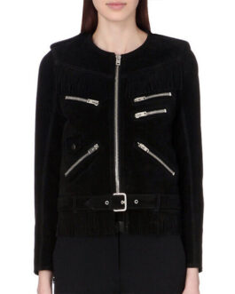The Royals S02 Merritt Patterson Black Suede Jacket