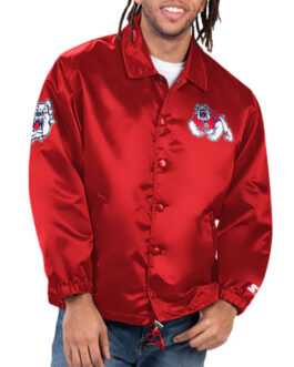 Fresno State Bulldogs Option Route Coaches Jacket