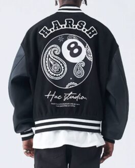 Letterman Eight Ball Paisley Harsh and Cruel Jacket