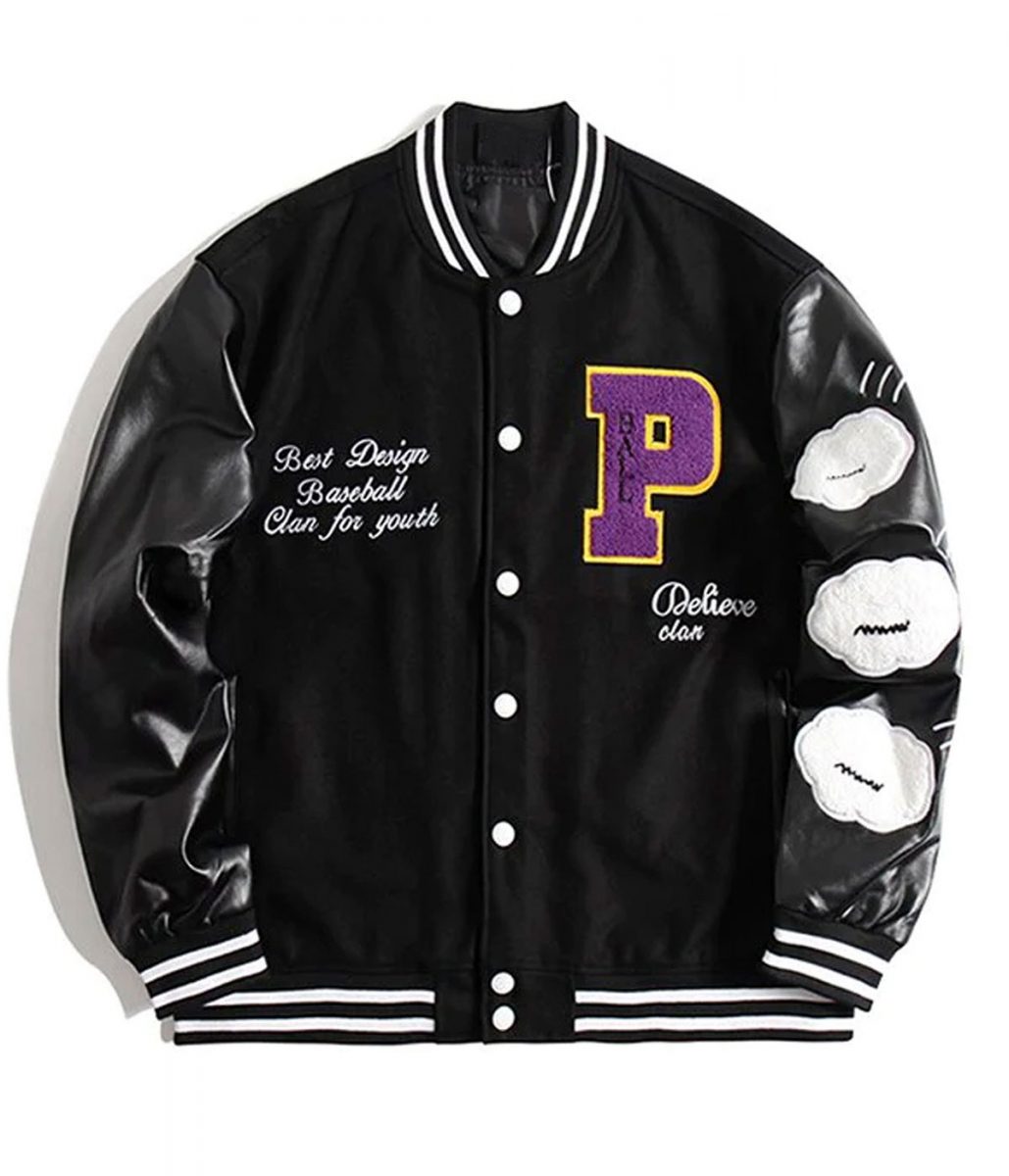 Panda Black Baseball Jacket
