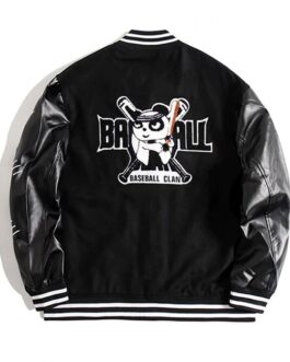Panda Black Baseball Jacket