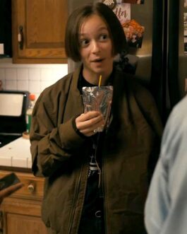 Sofia Rosinsky Paper Girls Bomber Green Jacket