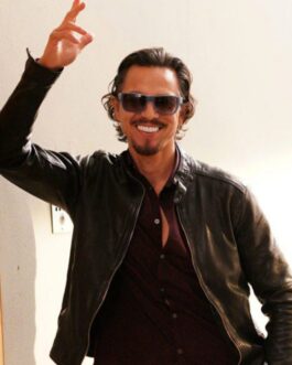 DMZ Benjamin Bratt Biker Leather Jacket