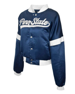 Penn State Navy Bomber Satin Jacket