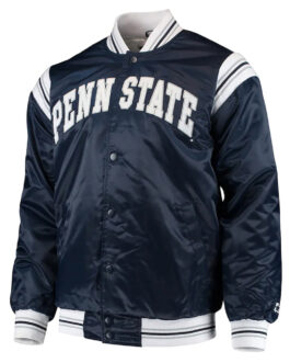 The Enforcer Penn State Nittany Lions Navy Blue Satin Jacket