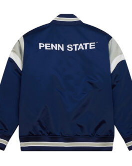 Penn State University Heavyweight Blue Satin Jacket