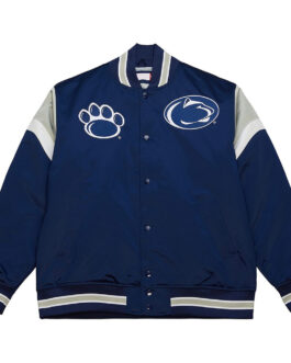 Penn State University Heavyweight Blue Satin Jacket