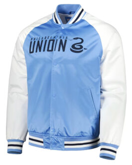 Philadelphia Union Light Blue and White Satin Jacket