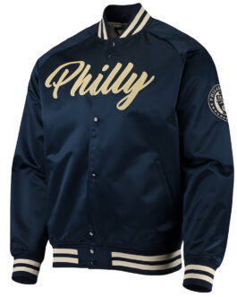 Heritage Philadelphia Union Navy Satin Jacket