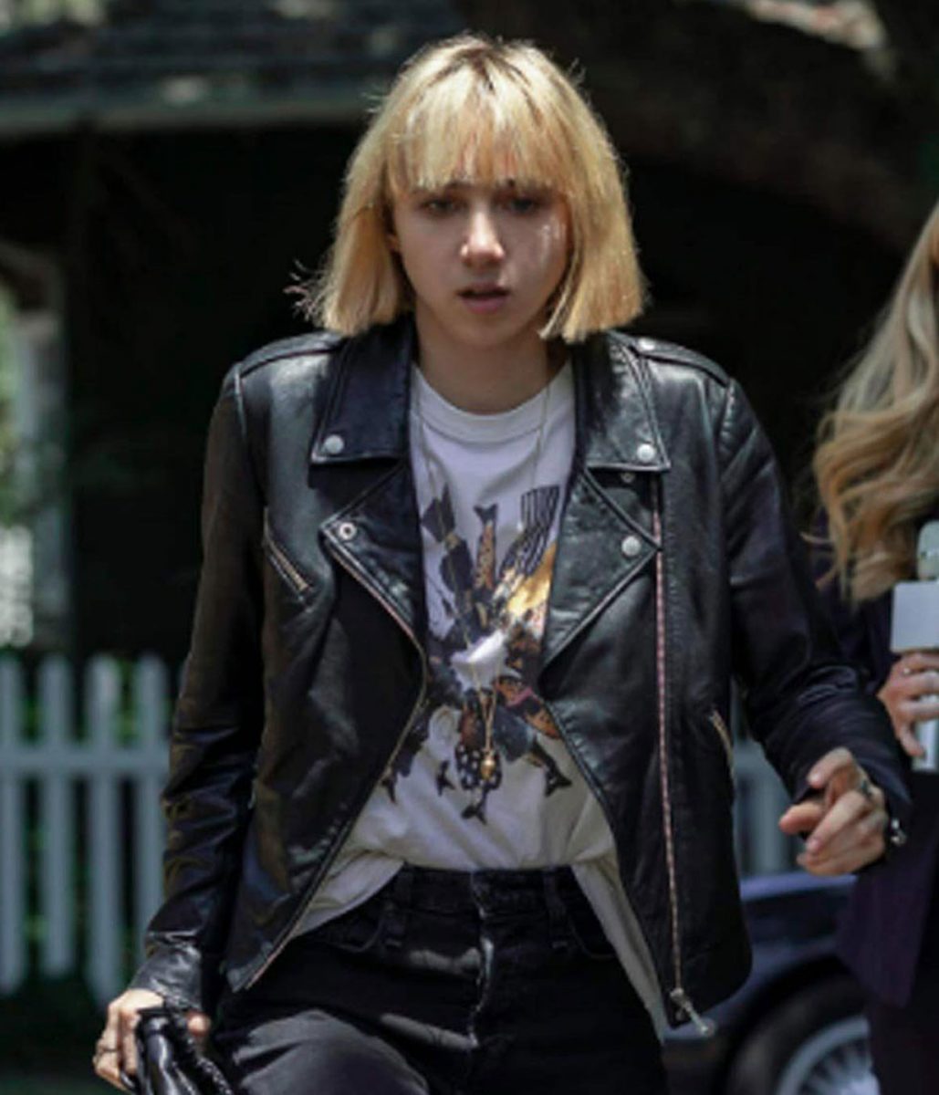 Clickbait Zoe Kazan Biker Leather Jacket