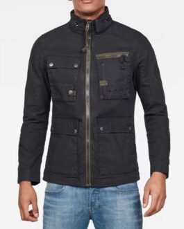 Marc Warren Van Der Valk Biker Blue Jacket
