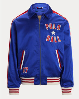Polo Ball Bomber Satin Jacket
